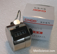 Tally counter with retail packaging